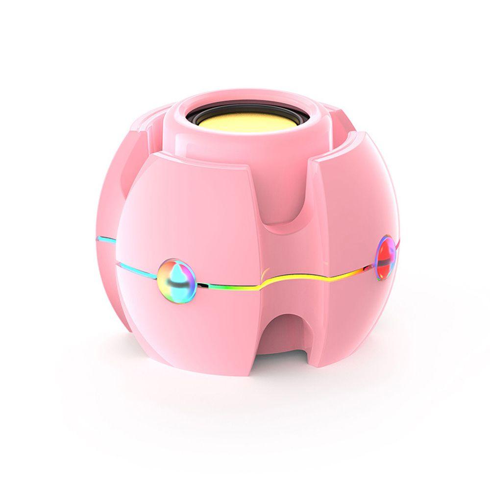 Loa Bluetooth Mini TAYLOR1 Jack Cắm 3.5mm Hình Con Quay Hồi Chuyển Màu Trong Suốt Bass AUX