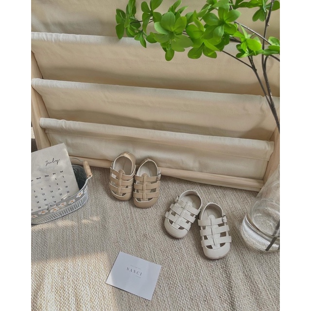 Giày da đế chống trượt em bé Nanci