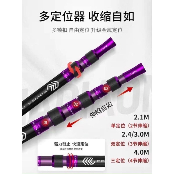 Gác Cần MC Tím, Cán Vợt Hàng Hãng 100%
