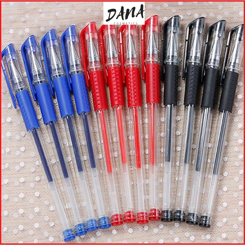 Bút mực nước xanh đen đỏ đầu 0.5mm bút bi nước văn phòng mực gel DANA