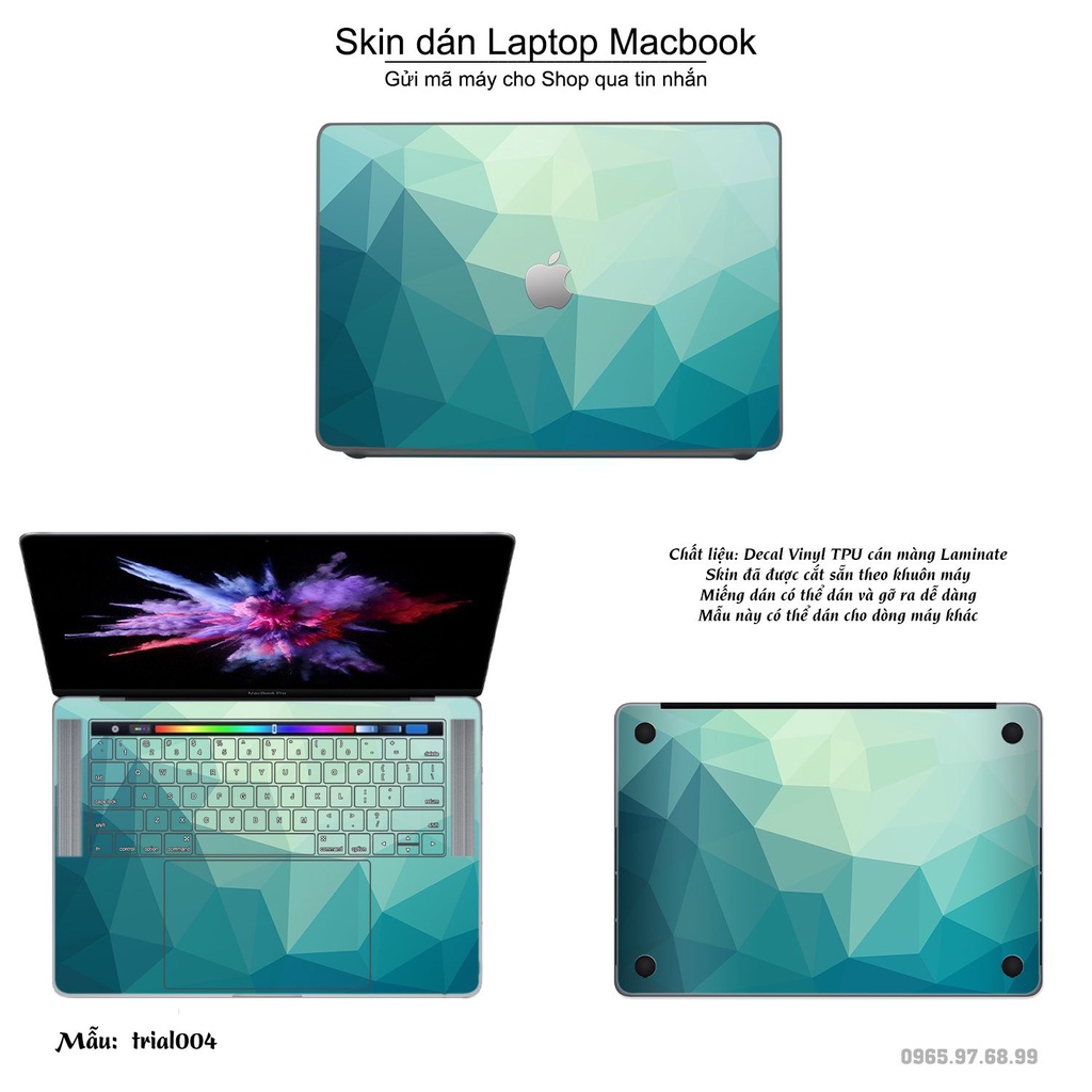 Skin dán Macbook mẫu Đa giác (đã cắt sẵn, inbox mã máy cho shop)