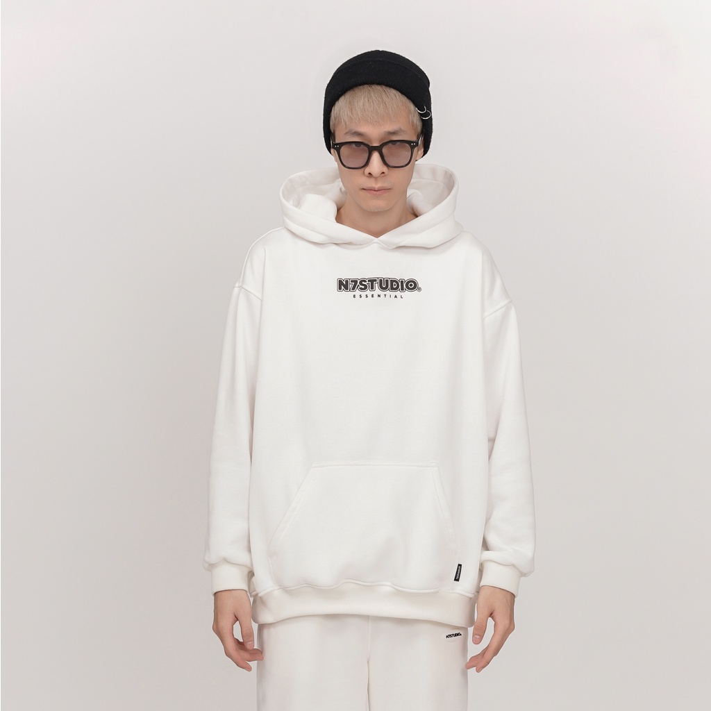 Áo Hoodie nỉ bông N7 STUDIO basic nam nữ oversize form rộng thu đông Local Brand