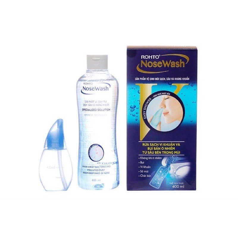 Bộ sản phẩm vệ sinh mũi Rohto nosewash (Rohto nose wash)