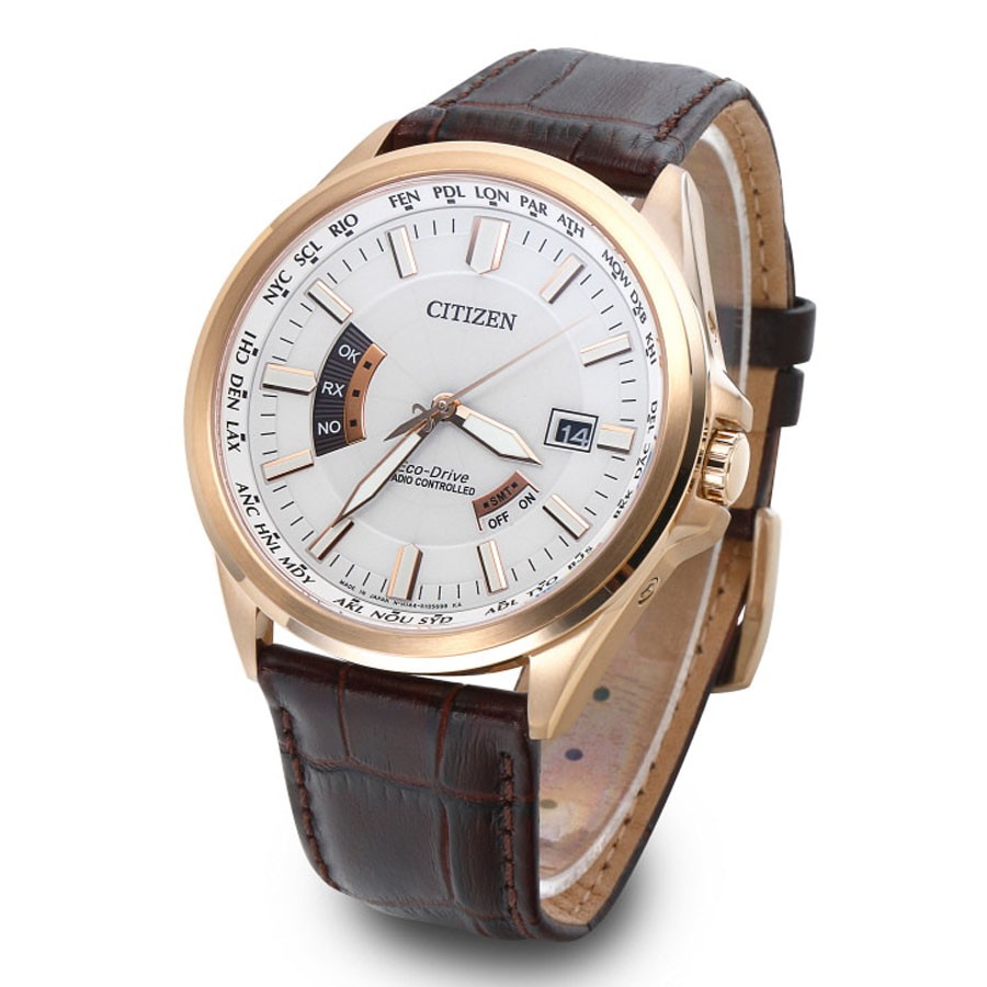 Đồng Hồ Nam Citizen Đa Chức Năng Dây Da CB0018-01A - Mặt Trắng (Sapphire)
