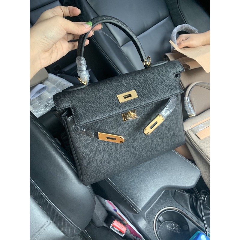 Túi Hm da bò thật dáng kelly