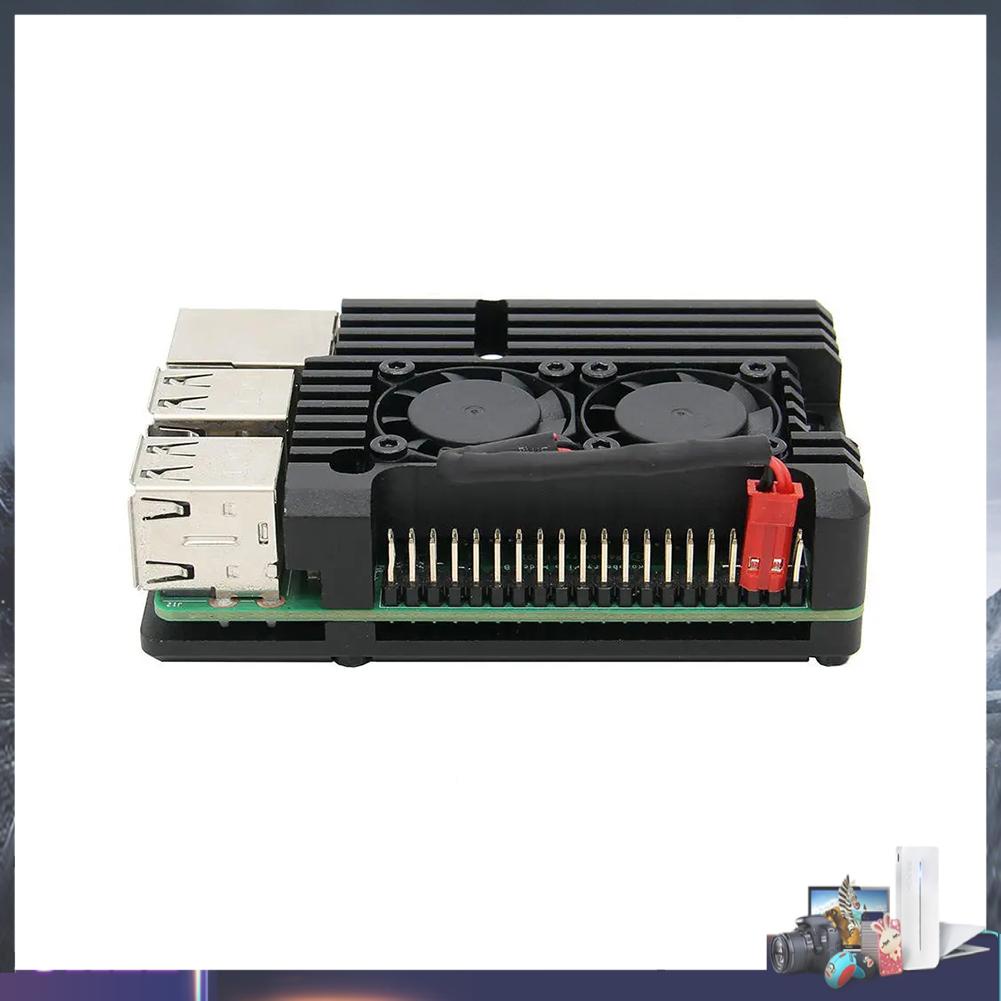 Vỏ nhôm kèm quạt tản nhiệt kẹp cho Raspberry Pi 3 Model B B+