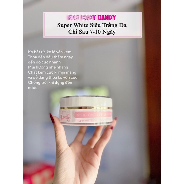 Kem Body Dưỡng Trắng Da Super White Candy