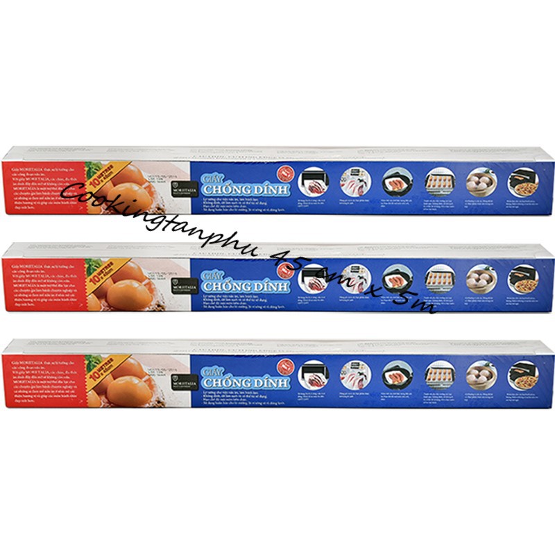 Combo 3 cuộn Giấy Chống dính - Giấy Nến - Moriytalia 45 cm x 5 m & 45 cm x 10 m