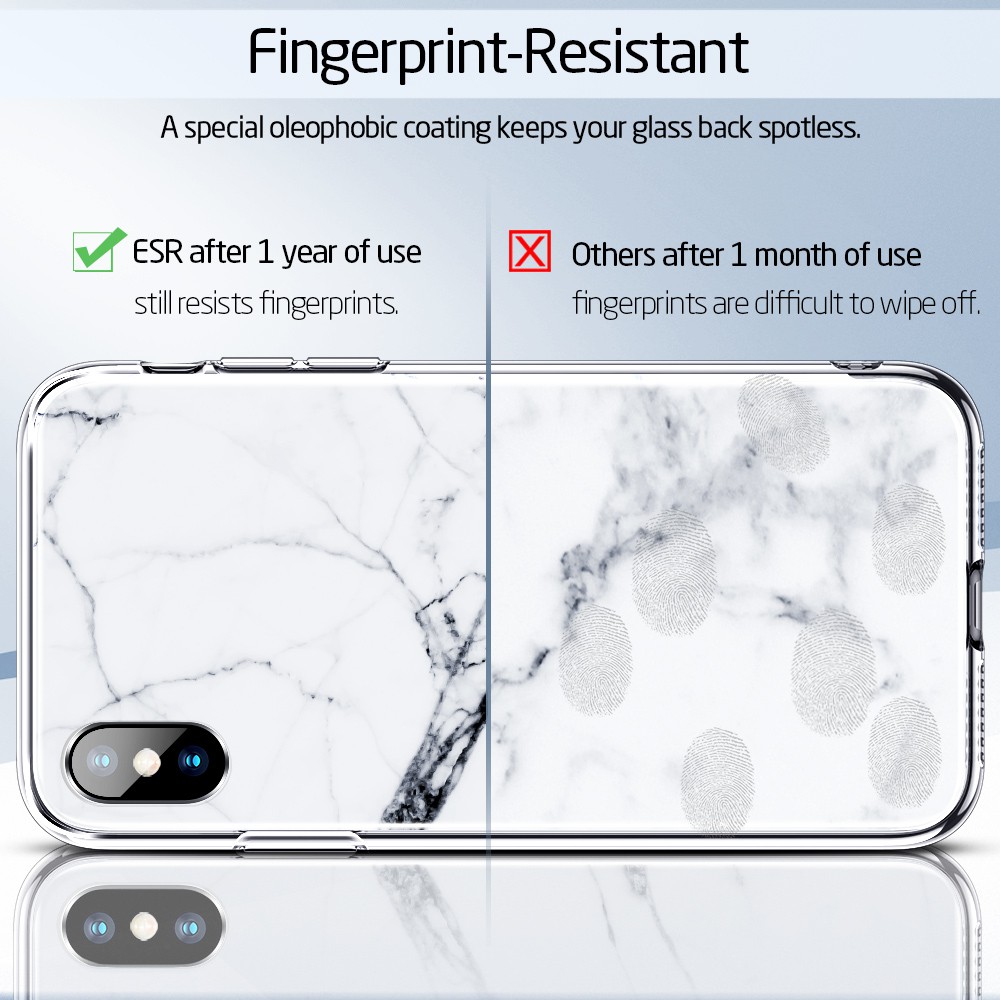 Ốp ESR Marble Glass For Iphone X | BigBuy360 - bigbuy360.vn