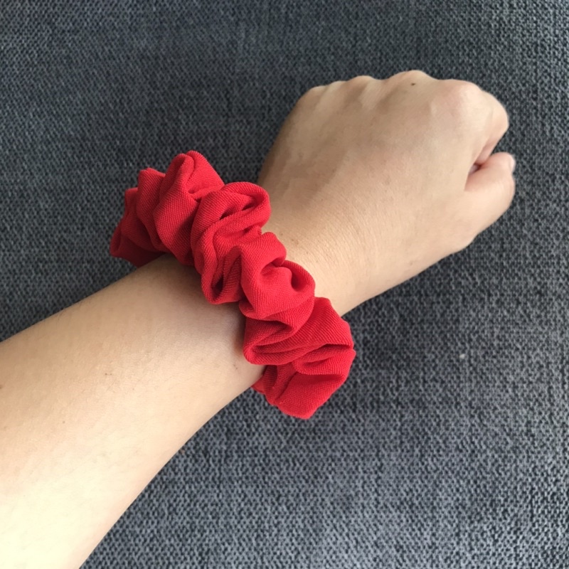 Set 7 sợi 🎗Cột tóc vải scrunchies handmade chất đũi /Dây buộc tóc crunchies