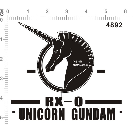 Decal dán Logo Unicorn Kim Loại