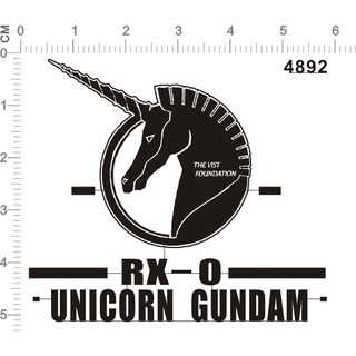 Decal dán Logo Unicorn Kim Loại