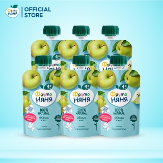 Combo 6 Gói Trái cây nghiền vị táo Fruto Nyanya 90g/gói