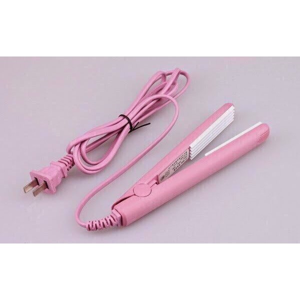 Máy bấm, duỗi tóc mini màu hồng