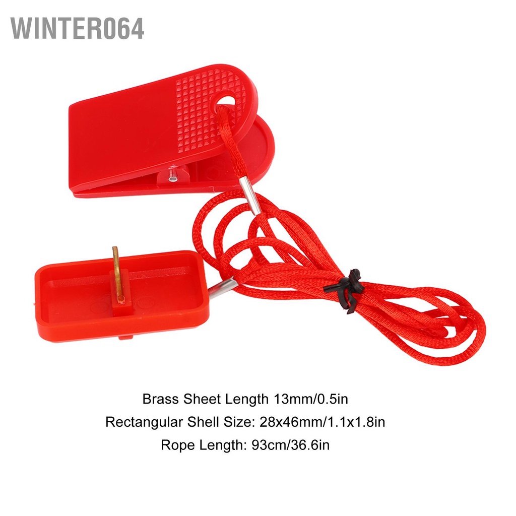 Winter064 2PCS Công tắc an toàn cho máy chạy bộ Hình chữ nhật Chèn ABS và Khóa bằng đồng thau Phòng tập thể dục Yijian AD