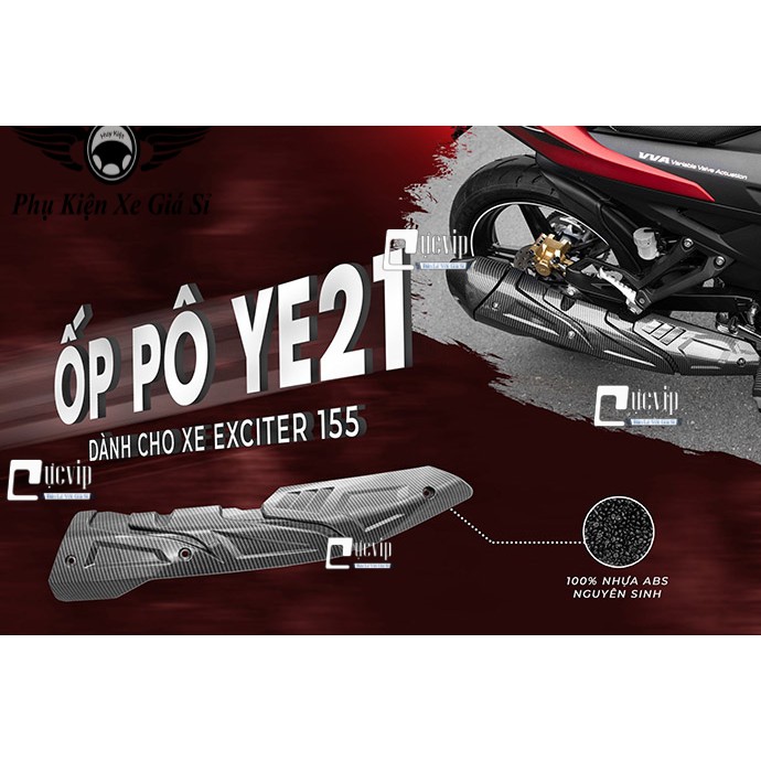 [Hàng Mới Về] Ốp Che Pô Lớn Exciter 2021, Exciter 155 Carbon 4004