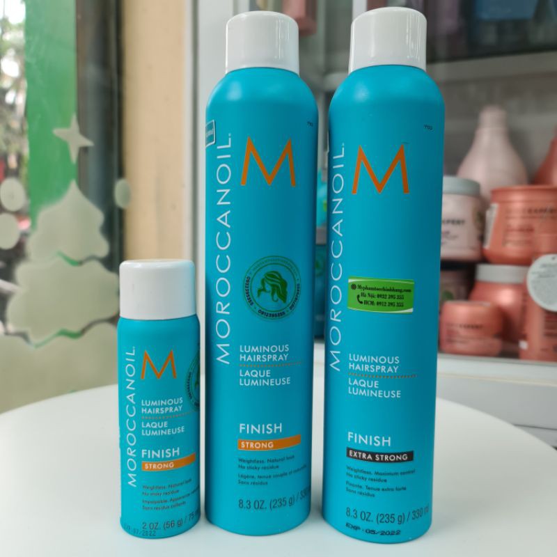 GÔM XỊT MOROCCANOIL GIỮ NẾP LINH HOẠT CỨNG STRONG HOẶC SIÊU CỨNG EXTRA STRONG 75ML - 330ML