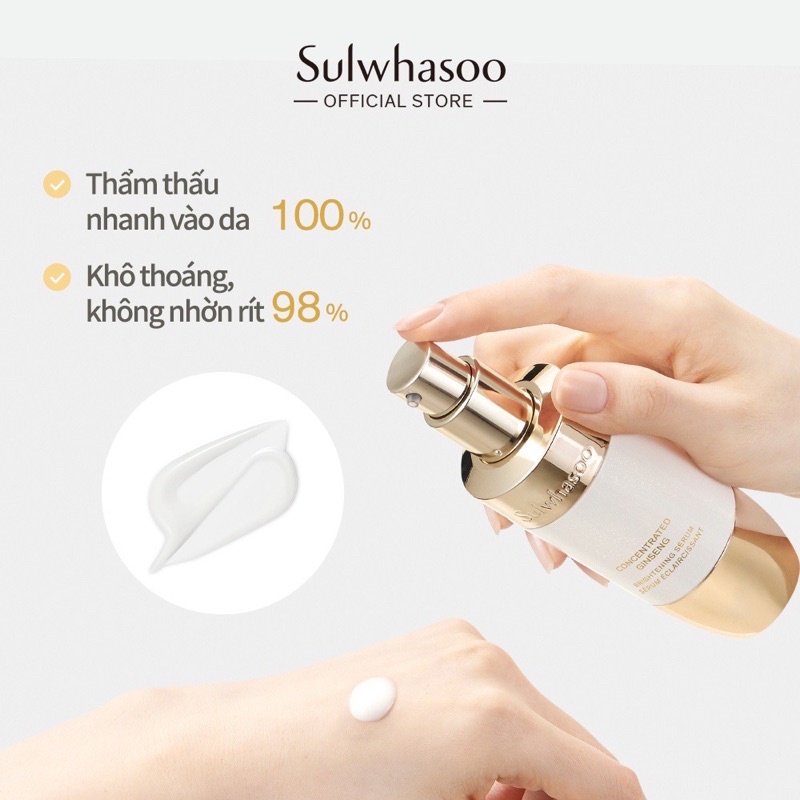 Gói Serum truyền trắng bạch sâm Sulwhasoo ConCentrated Ginseng Brightening 1ml