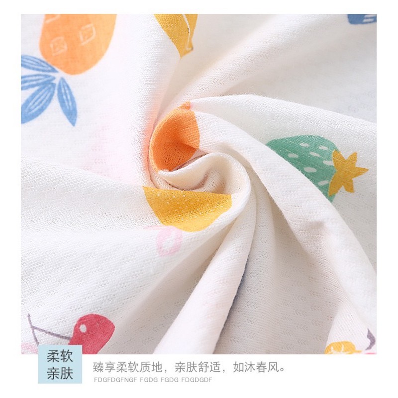 Bộ quần áo ba lỗ cotton sợi tre thoáng mát hoạ tiết ngộ nghĩnh cho bé