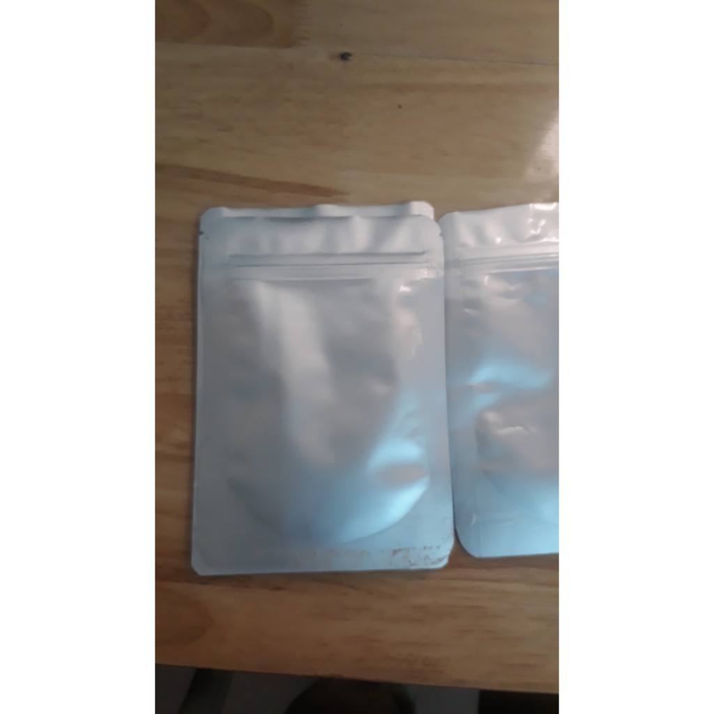Túi zip bạc đáy đứng 100gr túi zipper mặt bạc mặt trong 1kg