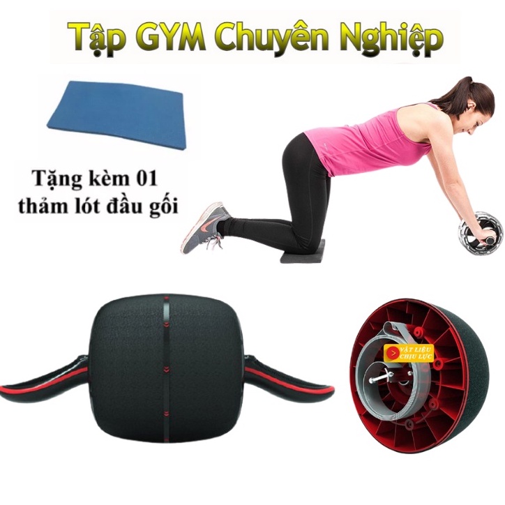 CON LĂN TẬP CƠ BỤNG CÓ ĐÀN HỒI NHIỀU LOẠI - TẶNG THẢM LÓT CHỐNG ĐAU GỐI, GIÚP SĂN CHẮC CƠ NGỰC VÀ CƠ BỤNG