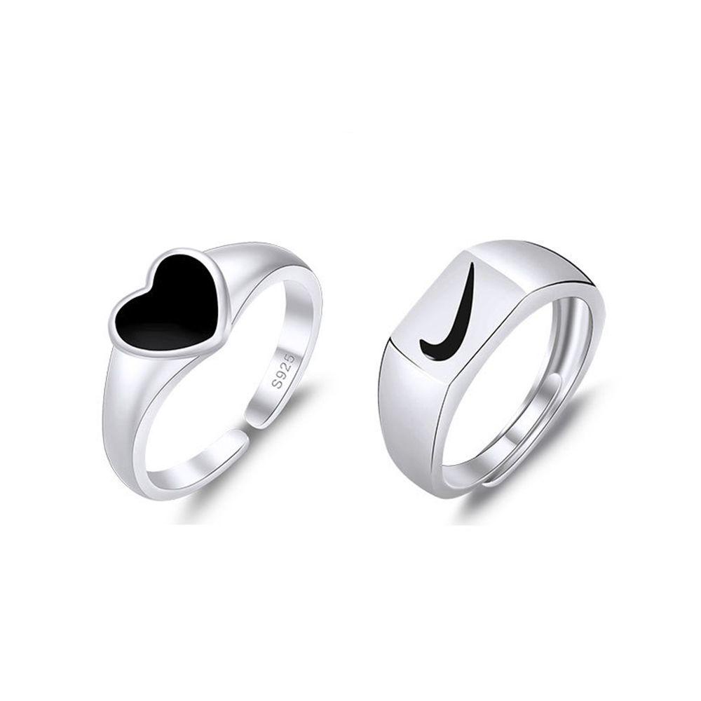 MXGOODS Nhẫn Thép Không Gỉ Có Thể Điều Chỉnh Kích Cỡ Thời Trang Hàn Quốc Dành Cho Cặp Đôi