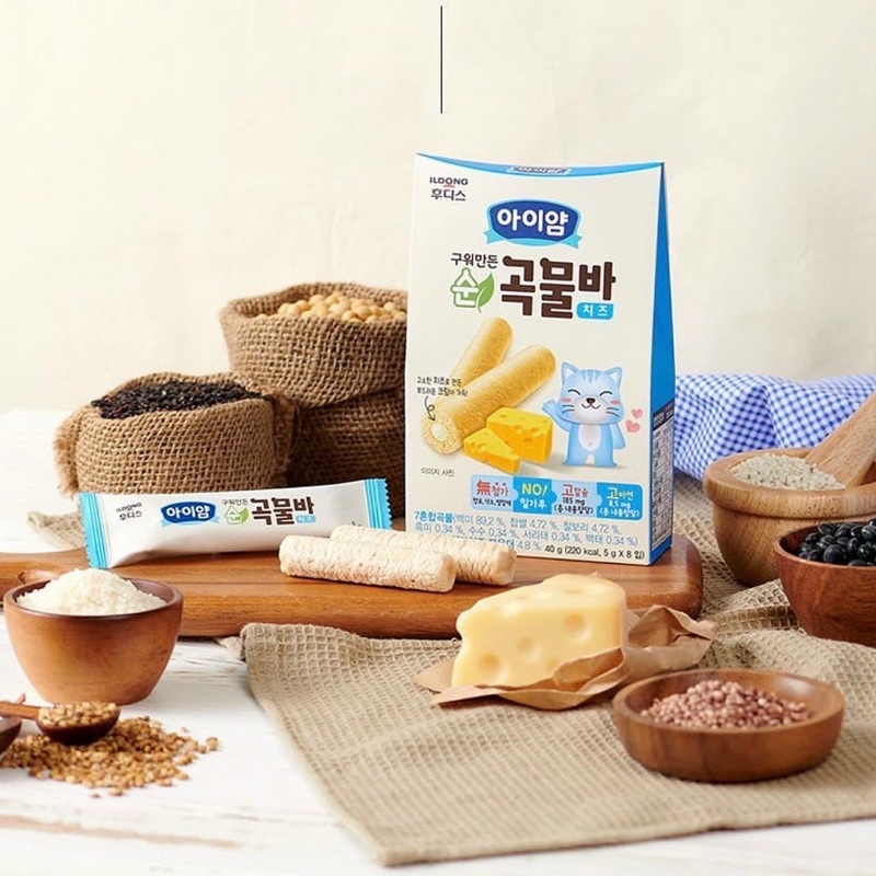 Bánh ống ngũ cốc nhân kem ildong Hàn Quốc cho bé từ 9tháng - Bituti Shop
