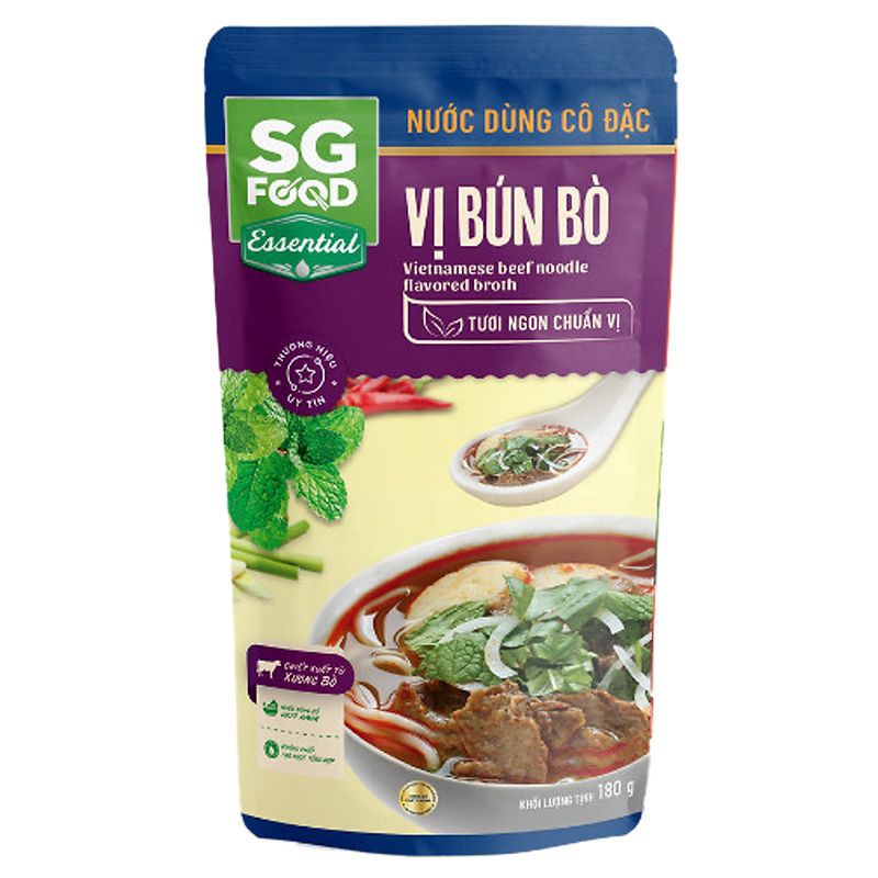 Nước Dùng Cô Đặc Vị Bún Bò SG Food Túi 180G