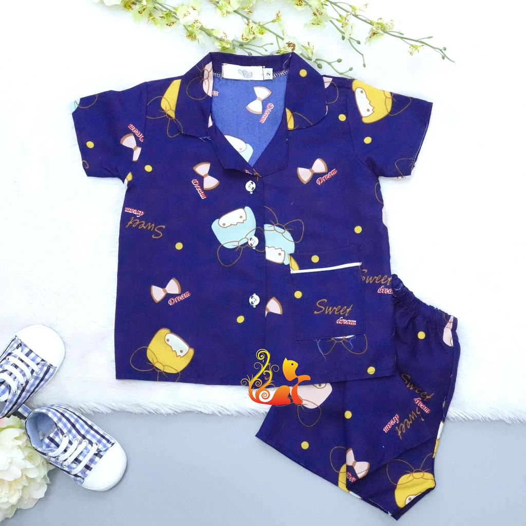 Đồ Bộ Mặc Nhà &quot;Cô gái - Sweet Dream&quot; Pijama Kate Thái - Cho Bé 8 - 38kg.