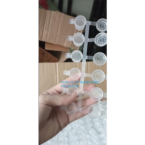 Vỉ đựng màu, Khay đựng màu nước 6 ô, mỗi ô 5ml, có nắp đậy kín