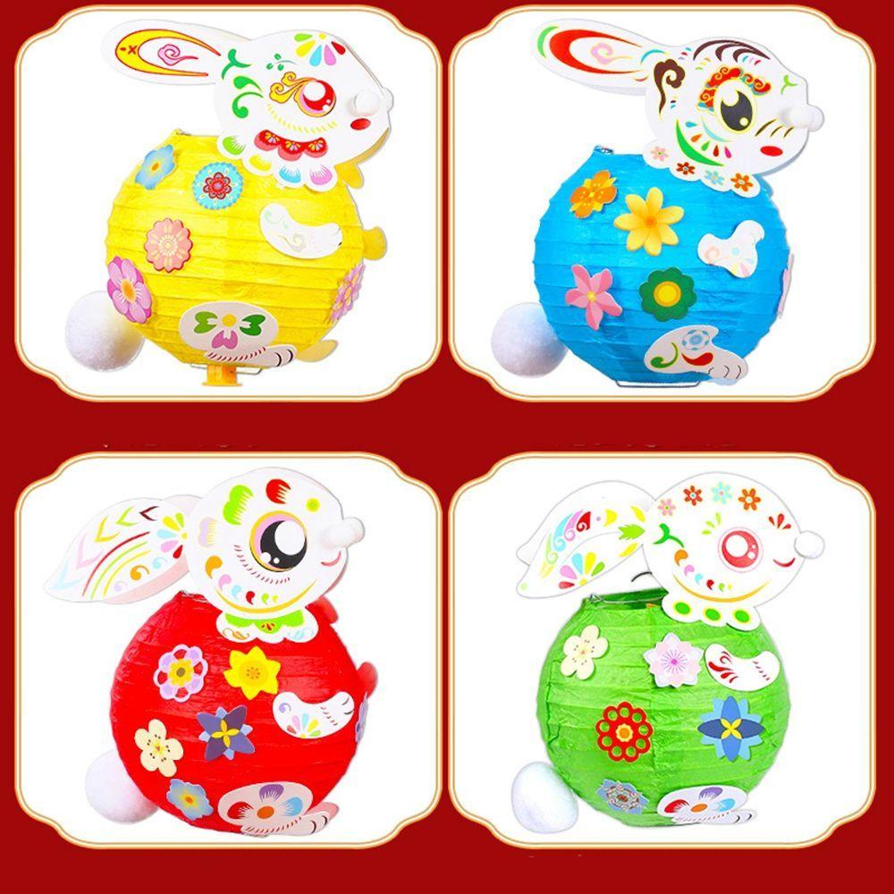 TAYLOR1 Lồng Đèn Điện Tử Hình Thỏ Phong Cách Trung Hoa Cổ Điển