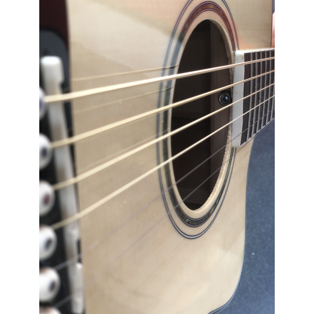 Guitar acoustic gỗ còng cườm (tặng full phụ kiện)