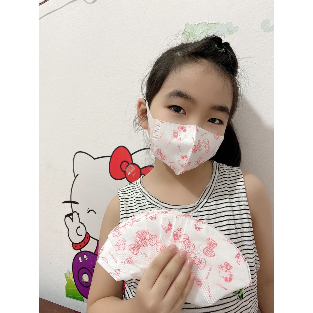 Khẩu trang 3D Mask trẻ em hộp 50 cái kháng khuẩn, có tem niêm phong, đạt tiêu chuẩn ISO và kiểm định Bộ Y Tế