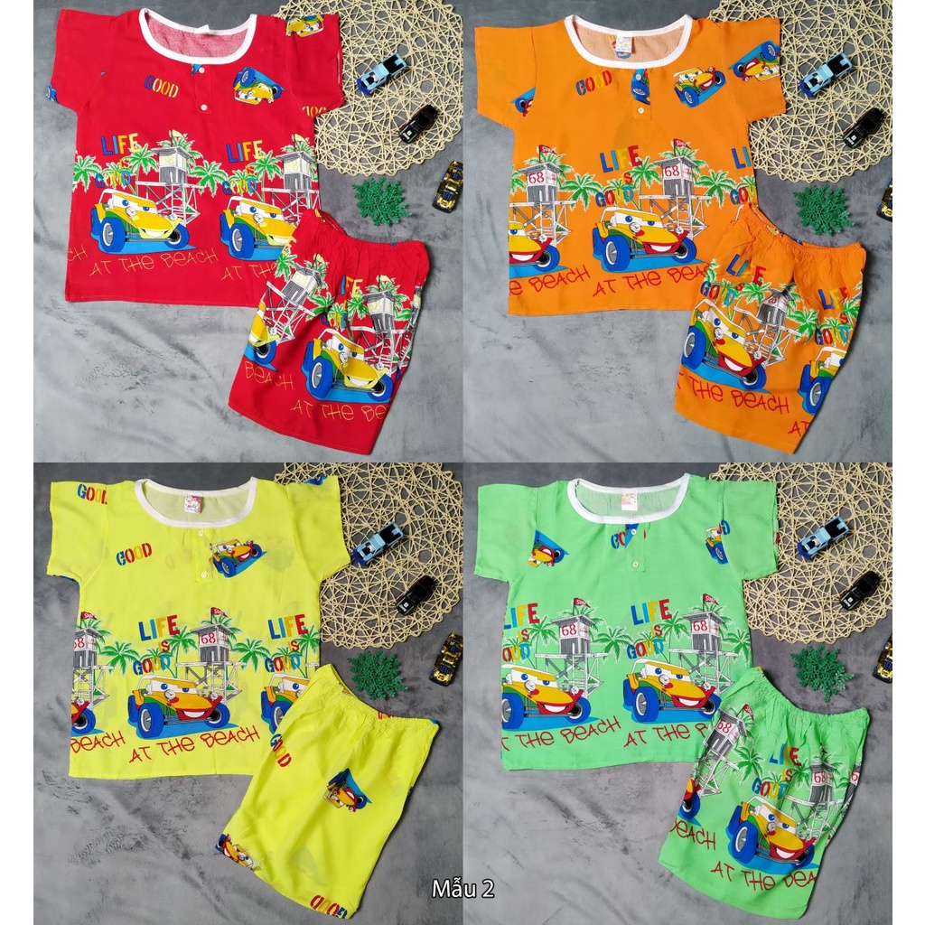 Combo 3 bộ đồ tole mặc nhà cho bé trai