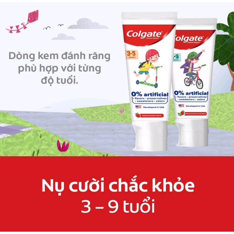 Kem Đánh Răng trẻ em Colgate Kid Free From dành cho bé 3-9 tuổi 80g