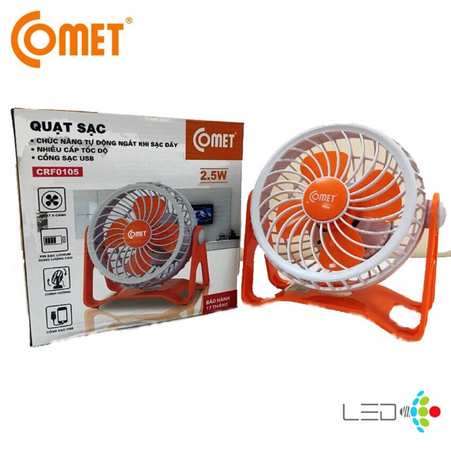 Quạt Sạc Mini Comet CRF0105 2.5W