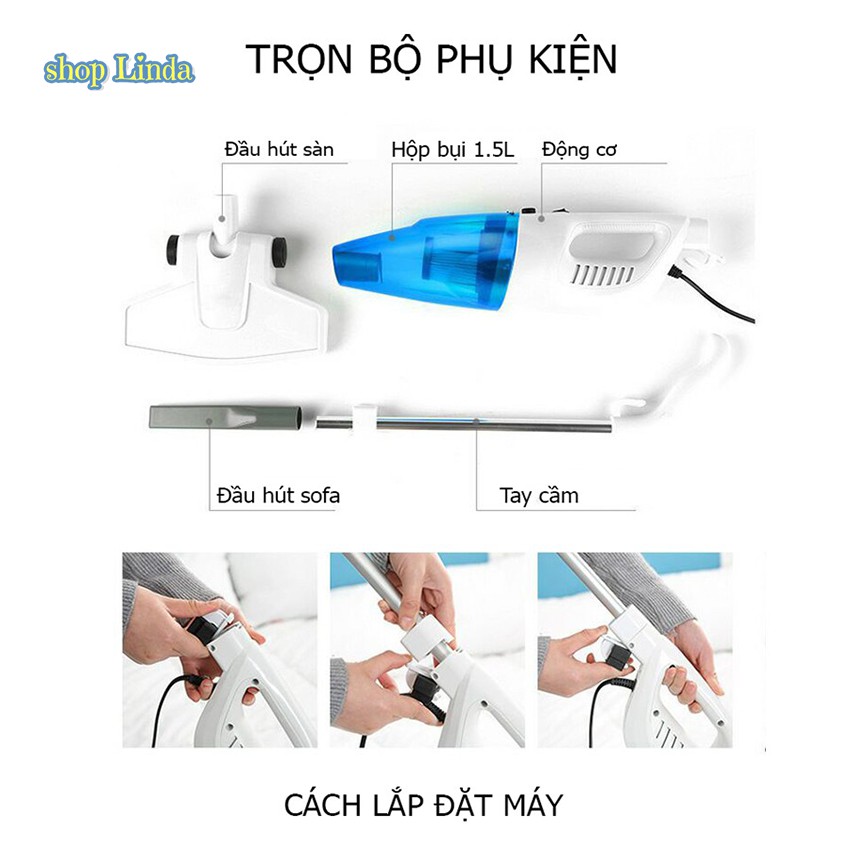 Máy hút bụi gia dụng máy hút bụi gia đình máy hút bụi ô tô 2in1 đa năng tiện dụng lực hút siêu mạnh