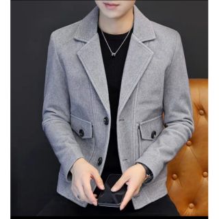 Áo khoác dạ nam dáng vets thời trang thu đông