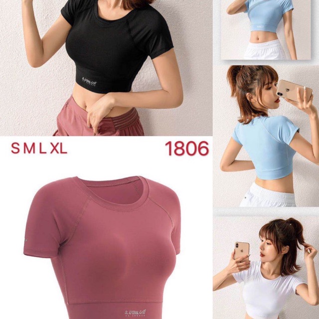 Áo tập thể thao croptop 1806