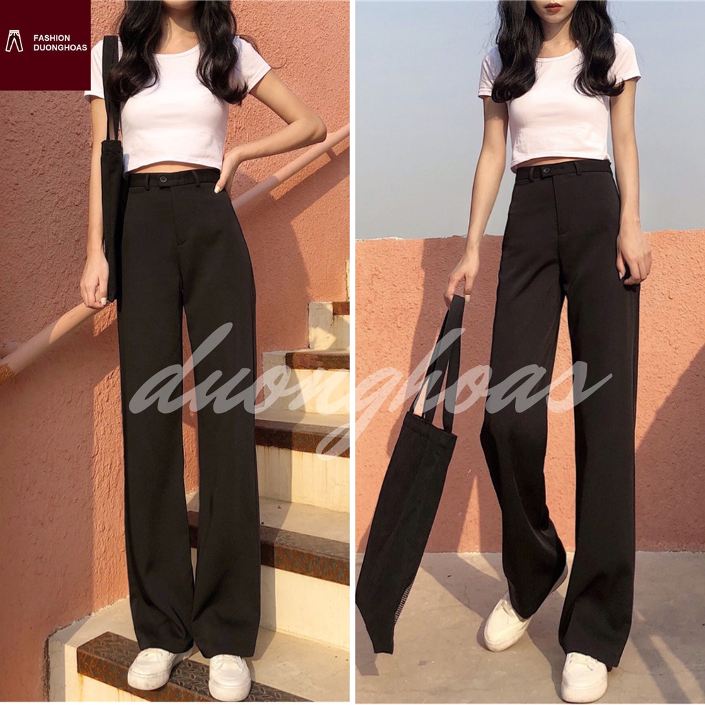 Quần Ống Suông Chất Cát Co Dãn Phong Cách Hàn Quốc 008