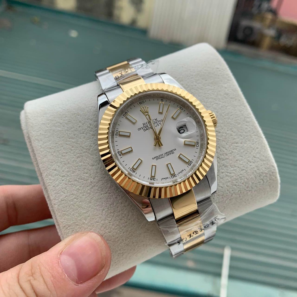 Đồng hồ Nam Rolex số gạch có dạ quang sáng máy nhật dây 3 mắt dòng cơ Automatic mặt size 41mm