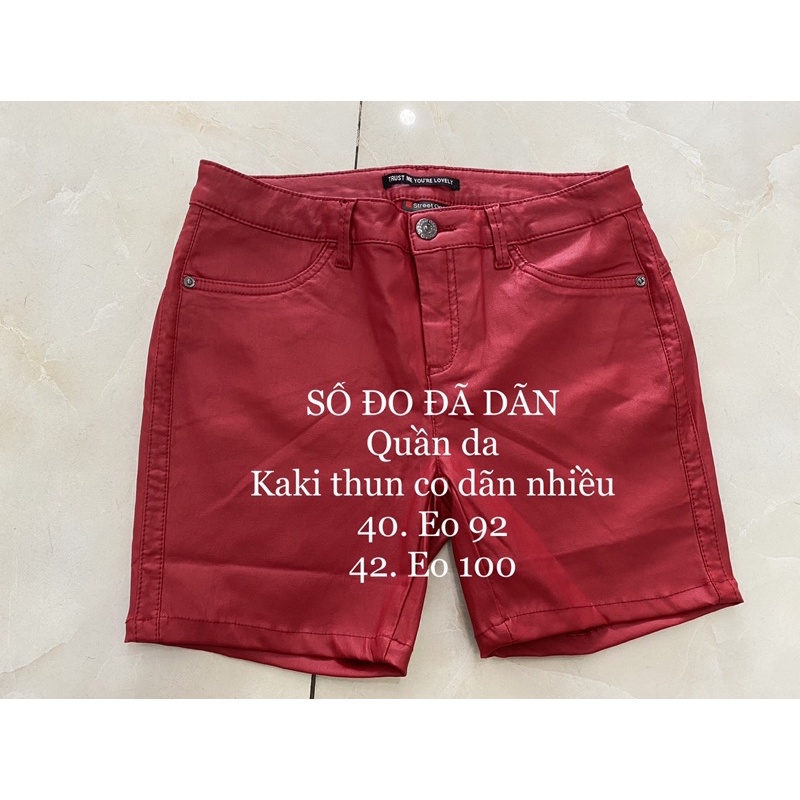 (60-100kg) Quần short da vnxk xuất xịn oversize bigsize co dãn tốt
