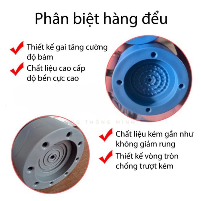 Bộ 4 Đệm Chống Rung Máy Giặt, Kê Cao Máy Giặt, Giảm Rung Lắc,Chống Ồn Cho máy