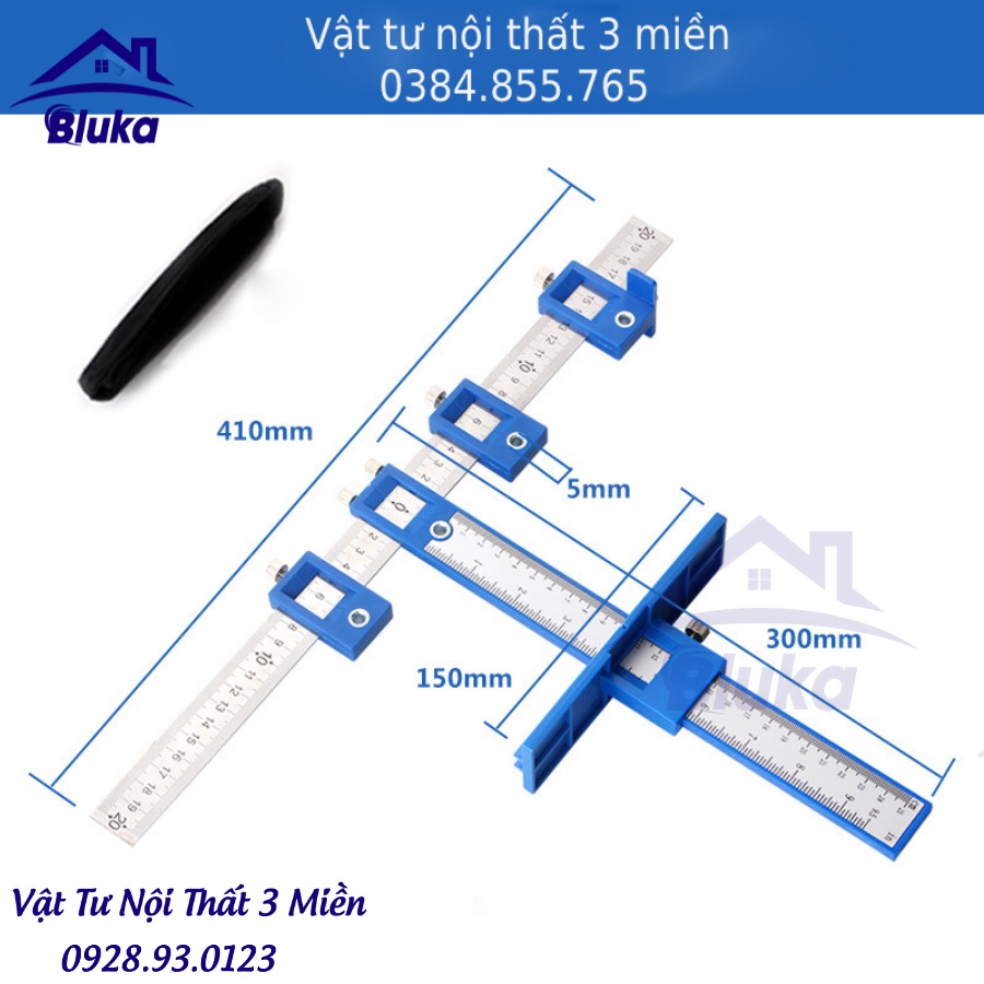 Cữ khoan tay nắm ngăn kéo  Dụng cụ định vị khoan lỗ gỗ làm mộc đa năng_Vật tư nội thất 3 miền