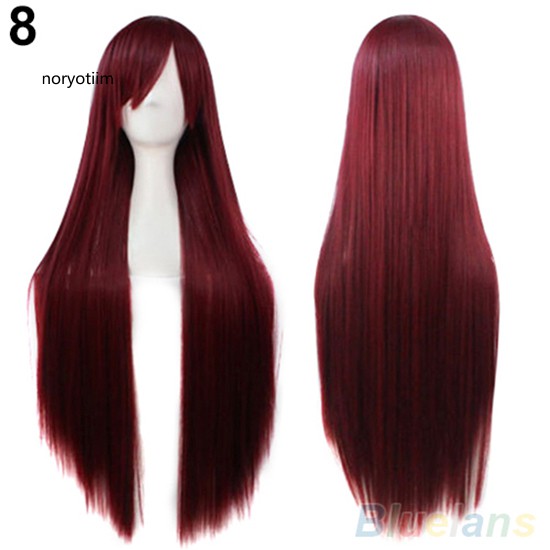 Bộ Tóc Giả Nữ Dài Thẳng Có Mái Xéo