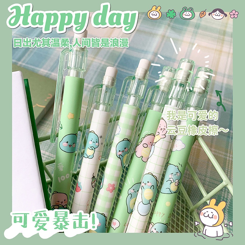 Bút Chì Bấm Hình Khủng Long Nhỏ Dễ Thương