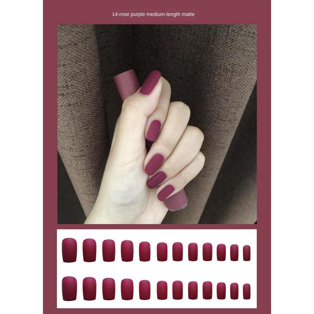 Hộp 24 móng tay giả SUAKE màu sắc thời trang