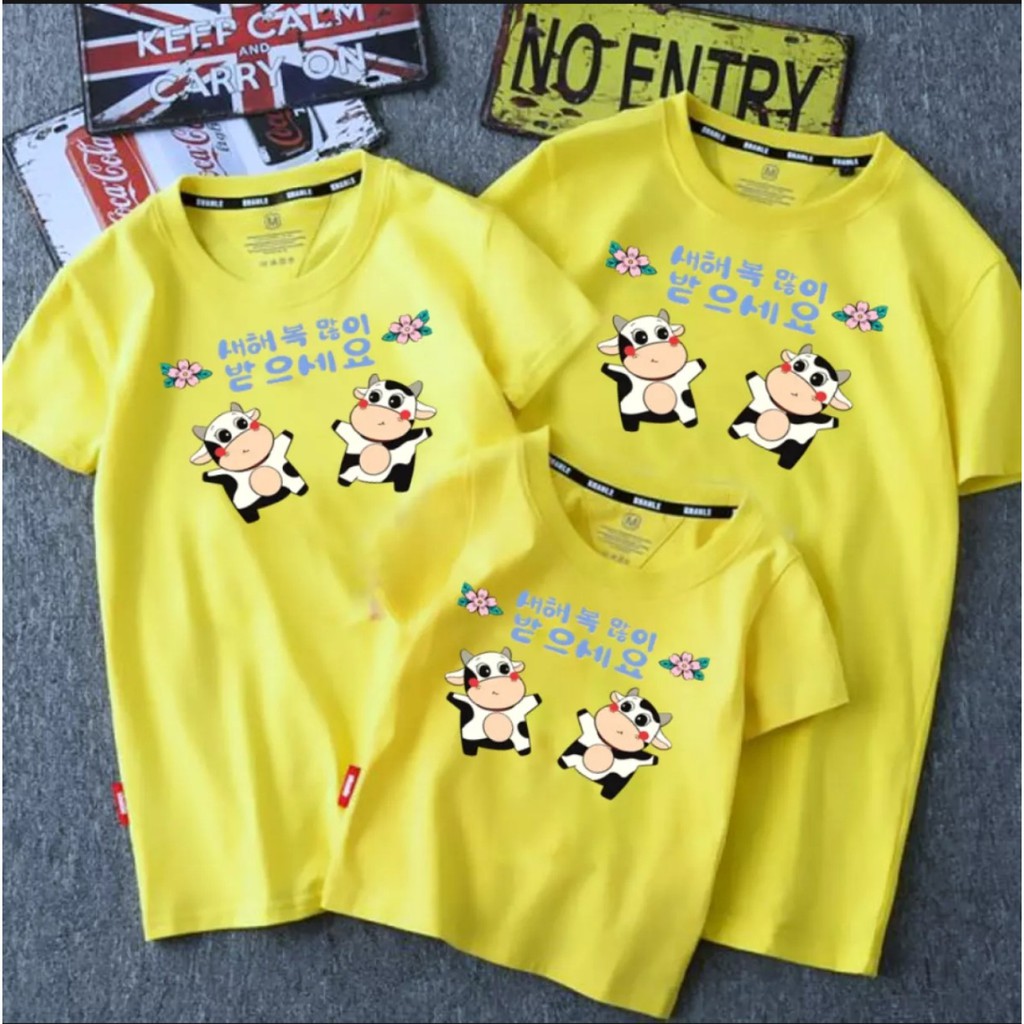 áo gia đình3/4/5 người áo nhóm bò sữa hàn quốc chất đẹp.đủ mọi size có áo big size 4xl
