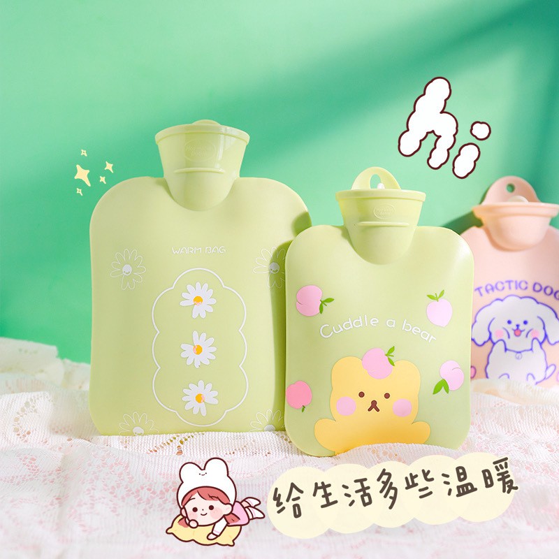 Túi chườm nóng lạnh bụng kinh đa năng 350ml - 500-900-1000ml có lớp vải nhung bên ngoài