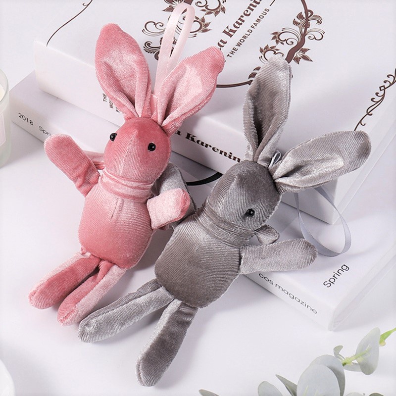Gấu bông treo balo, túi xách, móc khóa hình thỏ bunny dễ thương - thỏ bông làm phụ kiện decor cute